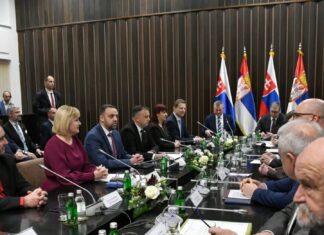 Сусрет председника Србије и Словачке са представницима Словака из Војводине СА ПРЕДСЕДНИЦИМА И ПРЕДСТАВНИЦИ СЛОВАКА ИЗ КОВАЧИЦЕ